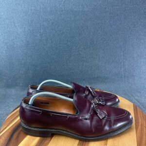 Allen Edmonds Grayson Burgundy Leather Tassel Loafers Mens 11 D 8297 72655